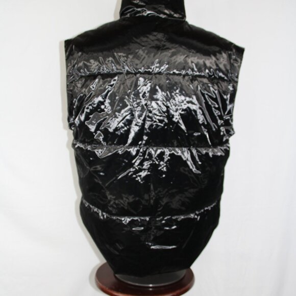 OFFLINE Aerie Women's Shiny Puffer Vest Black Sleeveless Layering Oversized XS - Picture 8 of 10